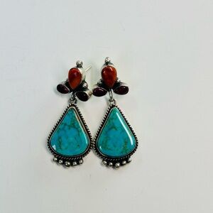 LaRose Ganadonegro Sterling Silver Turquoise Earrings
